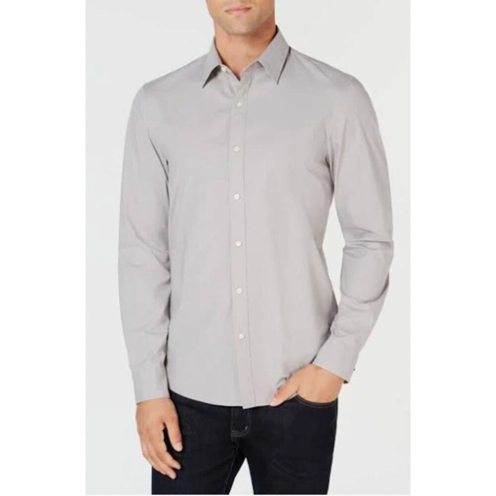 Michael Kors Light Blue 100% Cotton Button Front Shirt